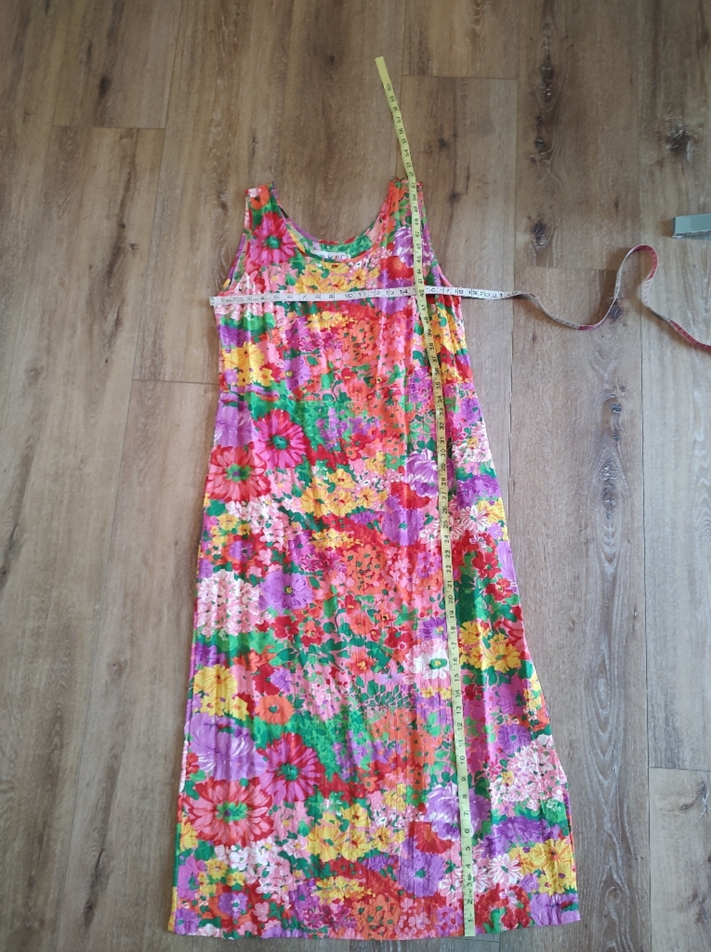 Jams World Vintage In Bloom Maxi Tank Dress Hawaiian Boho Classic L - Picture 9 of 10